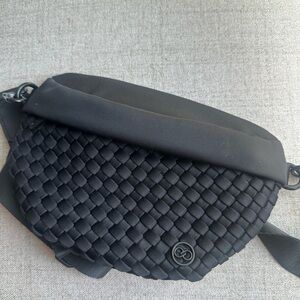Black Woven Crossbody Bag